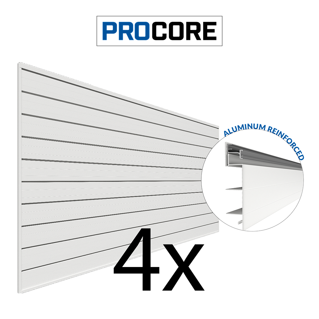 ProCore 4 Pack 8 ft. x 4 ft. Slatwall Proslat partners