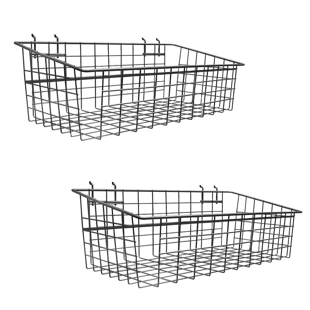 39022 Evolia 24'' Basic Wire Basket - 2 Pack