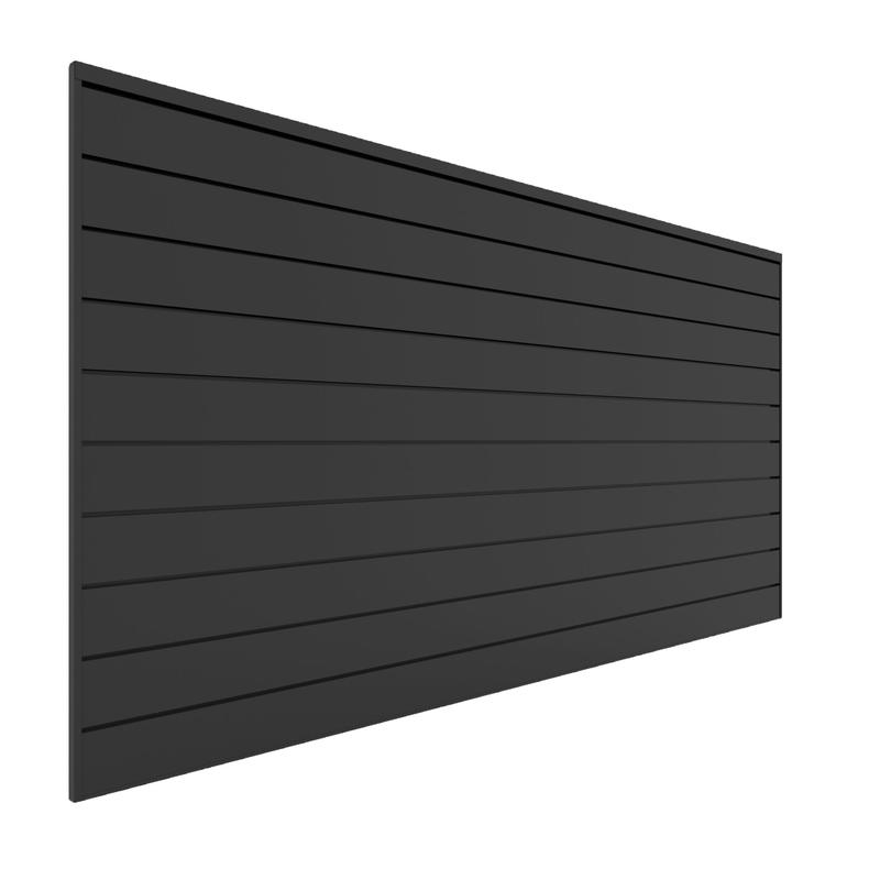 88105 Proslat 8' x 4' PVC Wall Panels &amp; Trims Charcoal