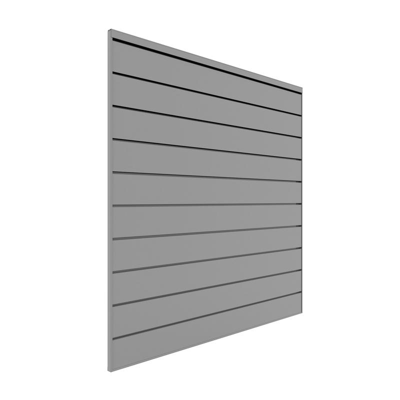 88106 Proslat 4' x 4' PVC Wall Panels &amp; Trims Light Grey
