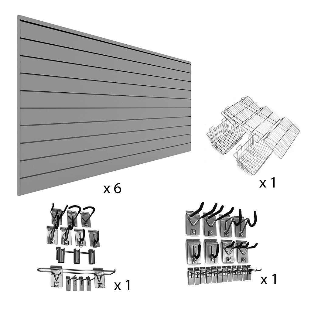 33027K Garage Wall Bundle Light Grey