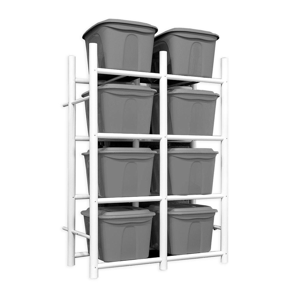 65001 Bin Warehouse Rack - 8 Totes