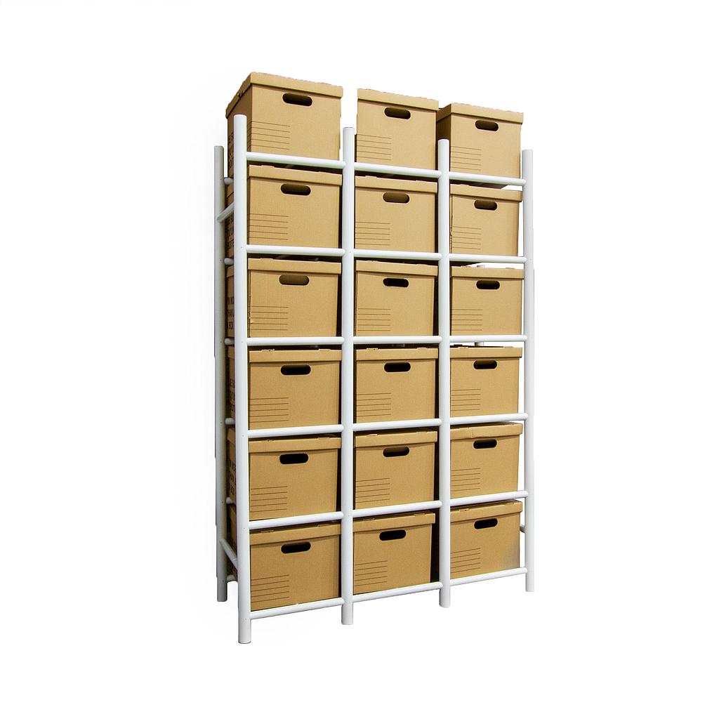 65005 Bin Warehouse Rack - 18 Filebox