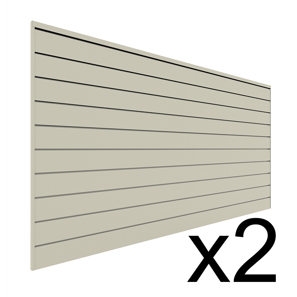 Sandstone 2 Pack - 8 ft. x 4 ft. PVC Slatwall
