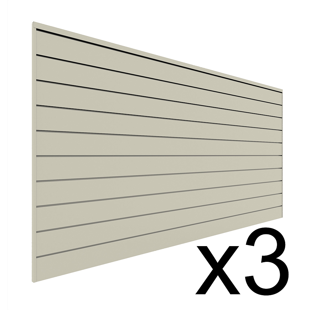 Sandstone 3 Pack - 8 ft. x 4 ft. PVC Slatwall