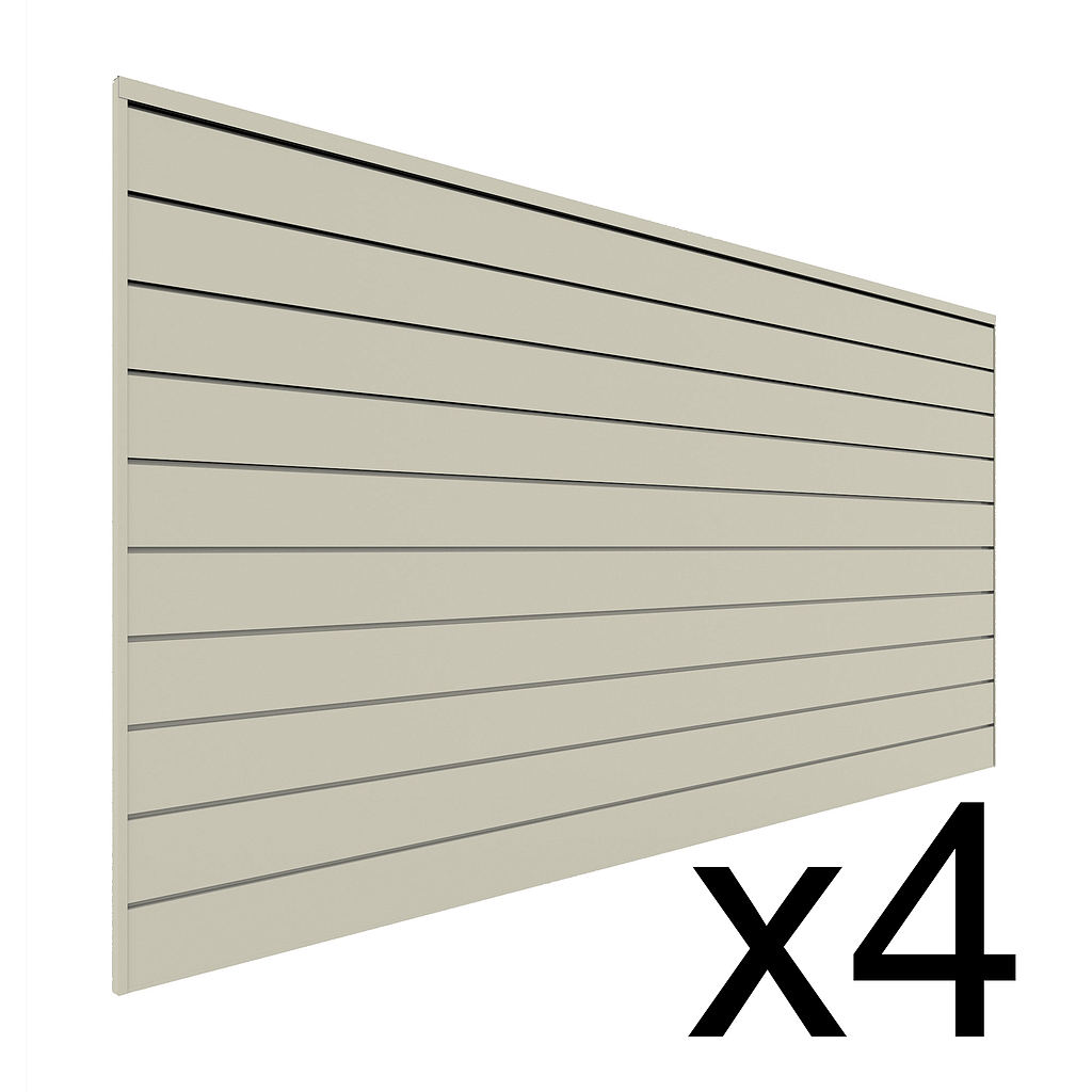 Sandstone 4 Pack - 8 ft. x 4 ft. PVC Slatwall