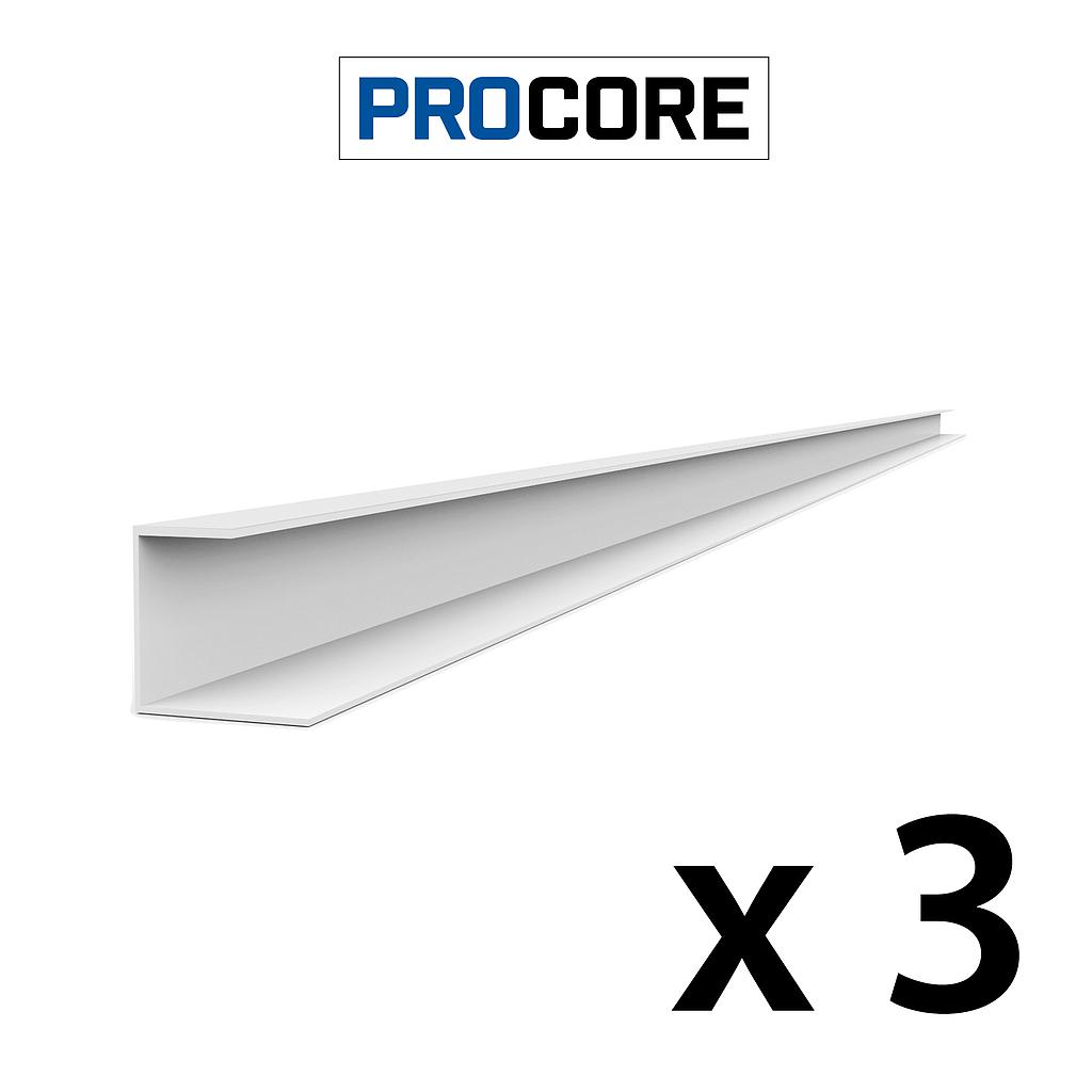 25123K PROCORE Side Trim White - 8' 3 PK
