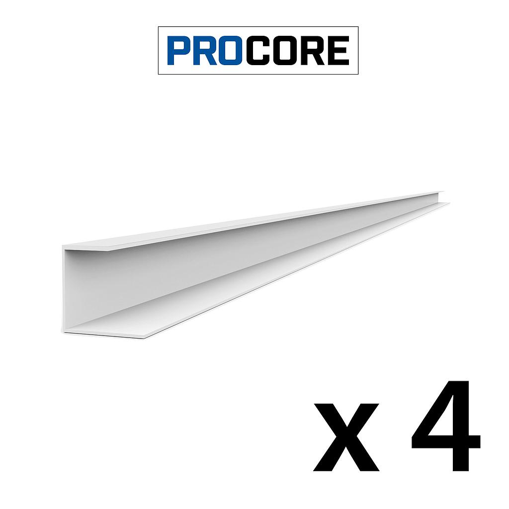 25124K PROCORE Side Trim White - 8' 4 PK