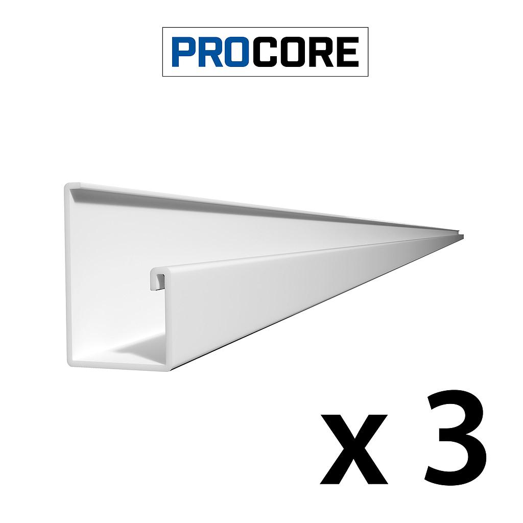25423K PROCORE Starter Trim White - 8' 3 PK