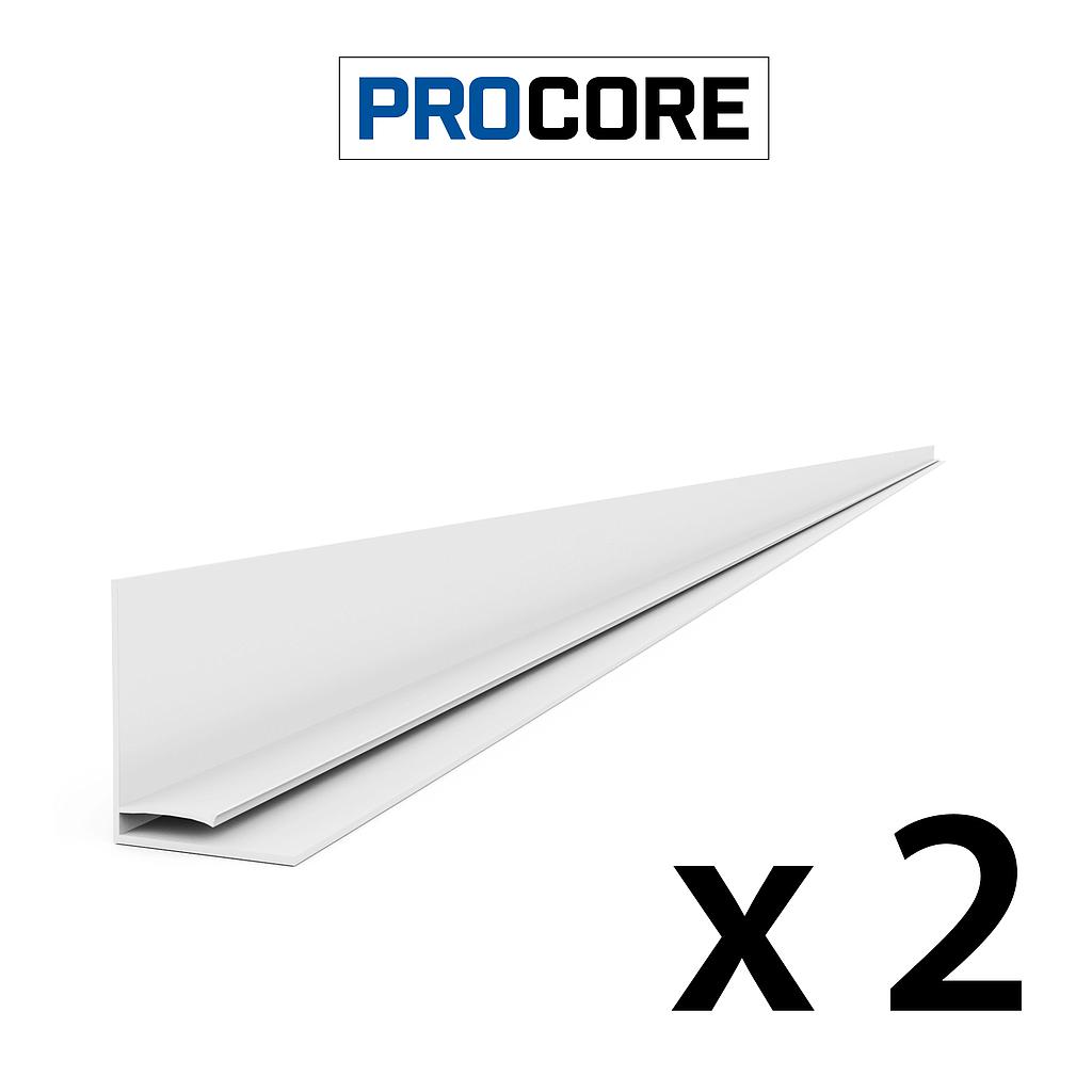 25222K PROCORE Top Trim White - 8' 2 PK