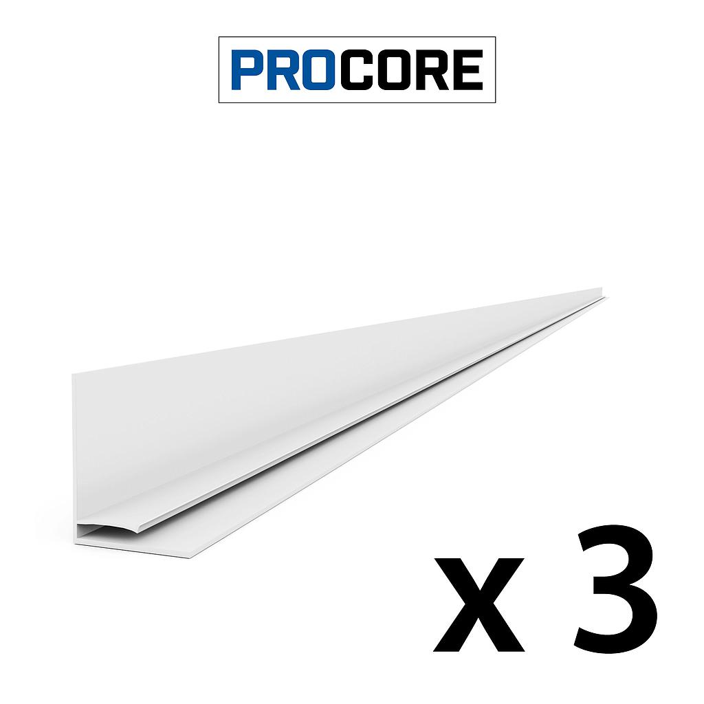 25223K PROCORE Top Trim White - 8' 3 PK