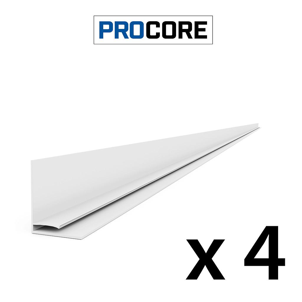 25224K PROCORE Top Trim White - 8' 4 PK