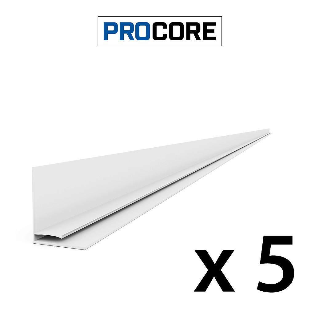 25225K PROCORE Top Trim White - 8' 5 PK