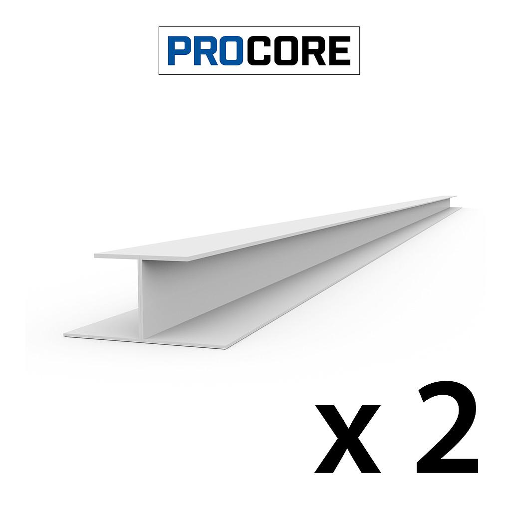 25322K PROCORE H-trim White - 8' 2 PK