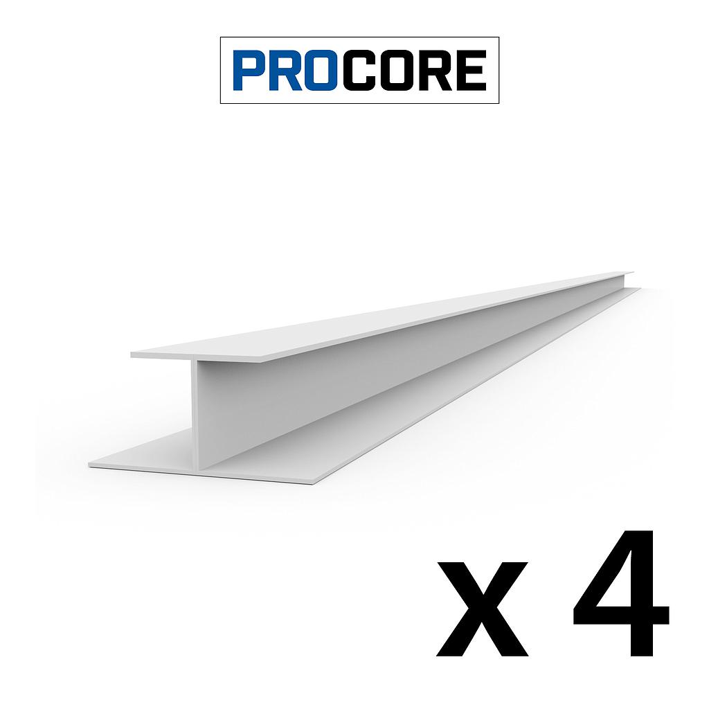 25324K PROCORE H-trim White - 8' 4 PK