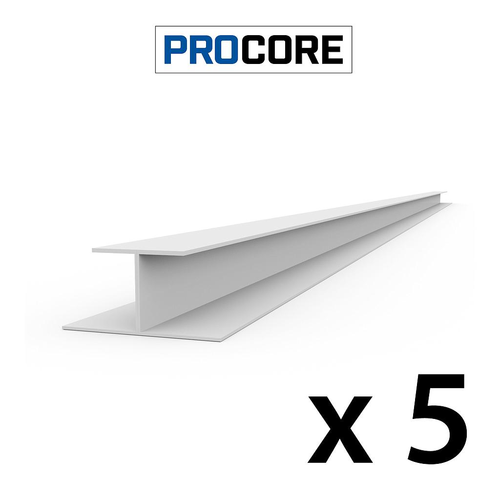 25325K PROCORE H-trim White - 8' 5 PK
