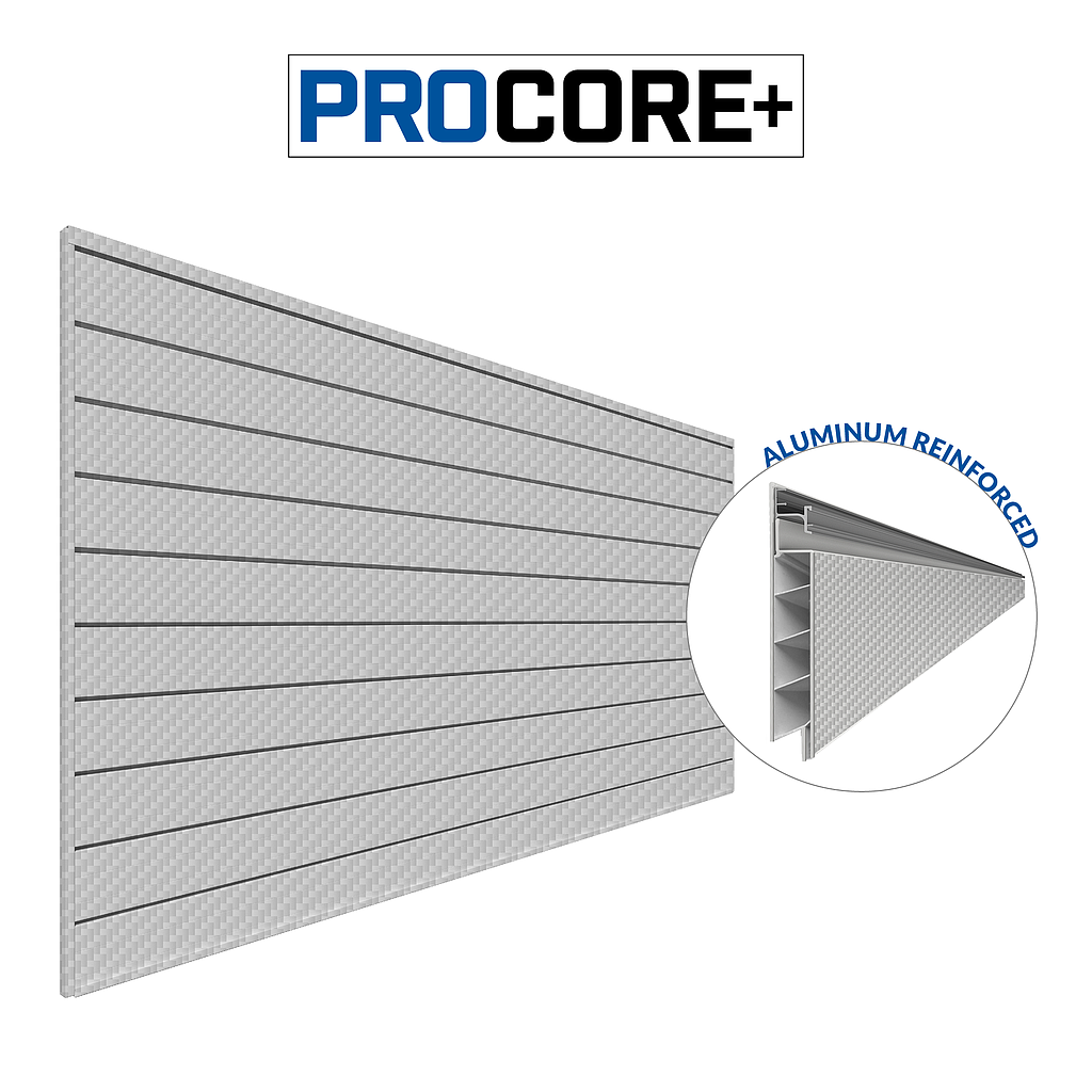 87777 PROCORE PLUS 8' x 4' PVC Wall Panels &amp; Trims Gray Carbon Fiber