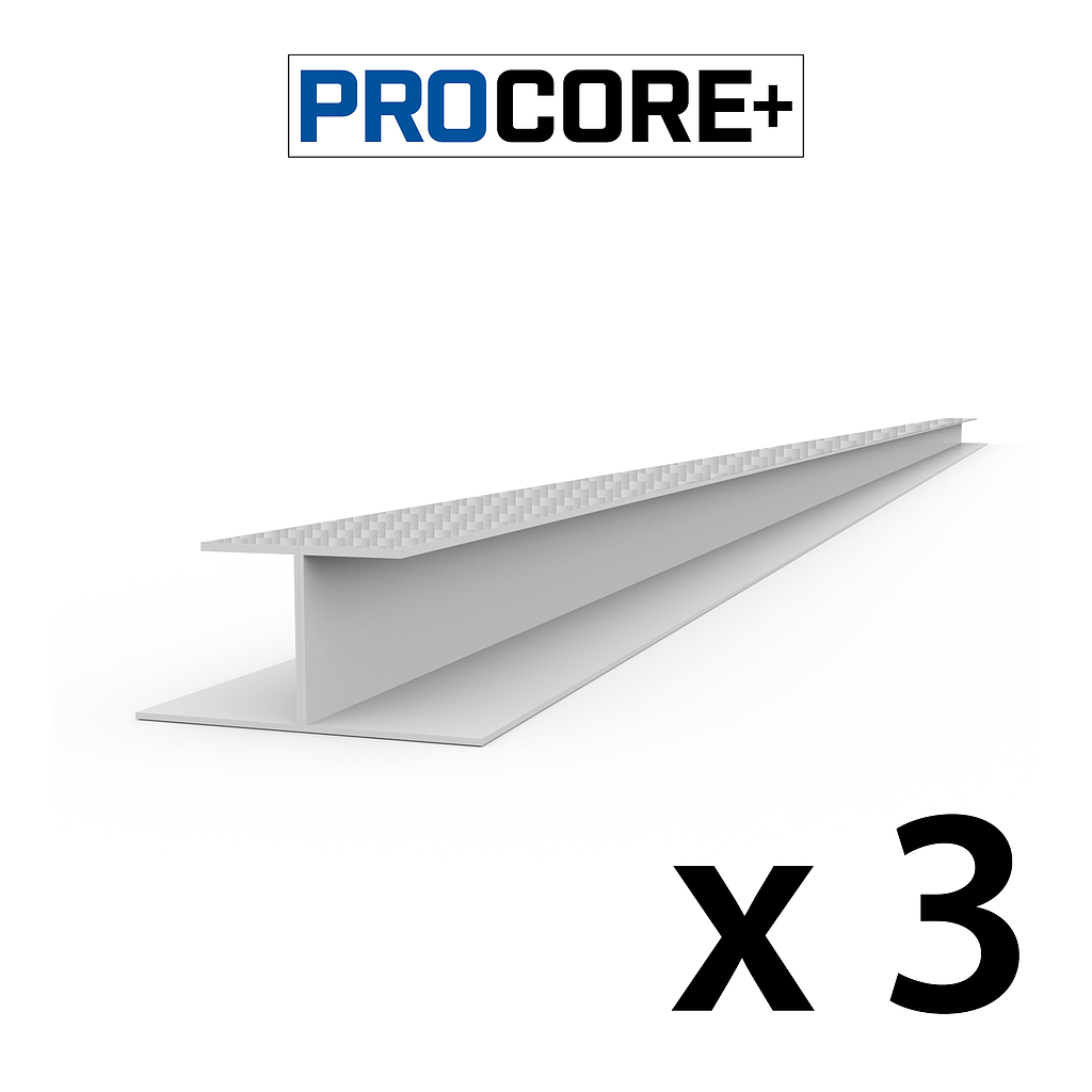 28323K PROCORE+ H-trim Silver Carbon Fiber - 8' 3 PK