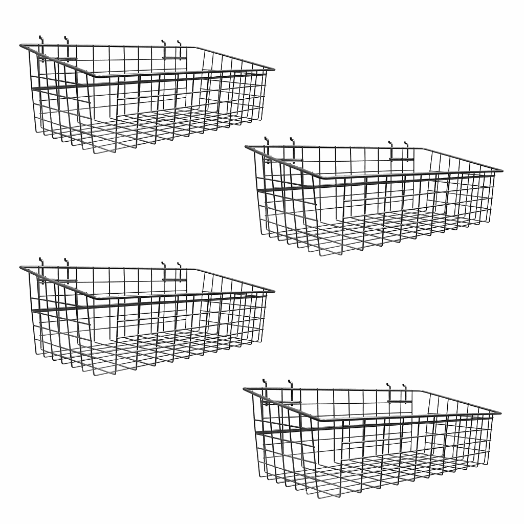 39322K Evolia 24'' Basic Wire Basket - 4 Pack