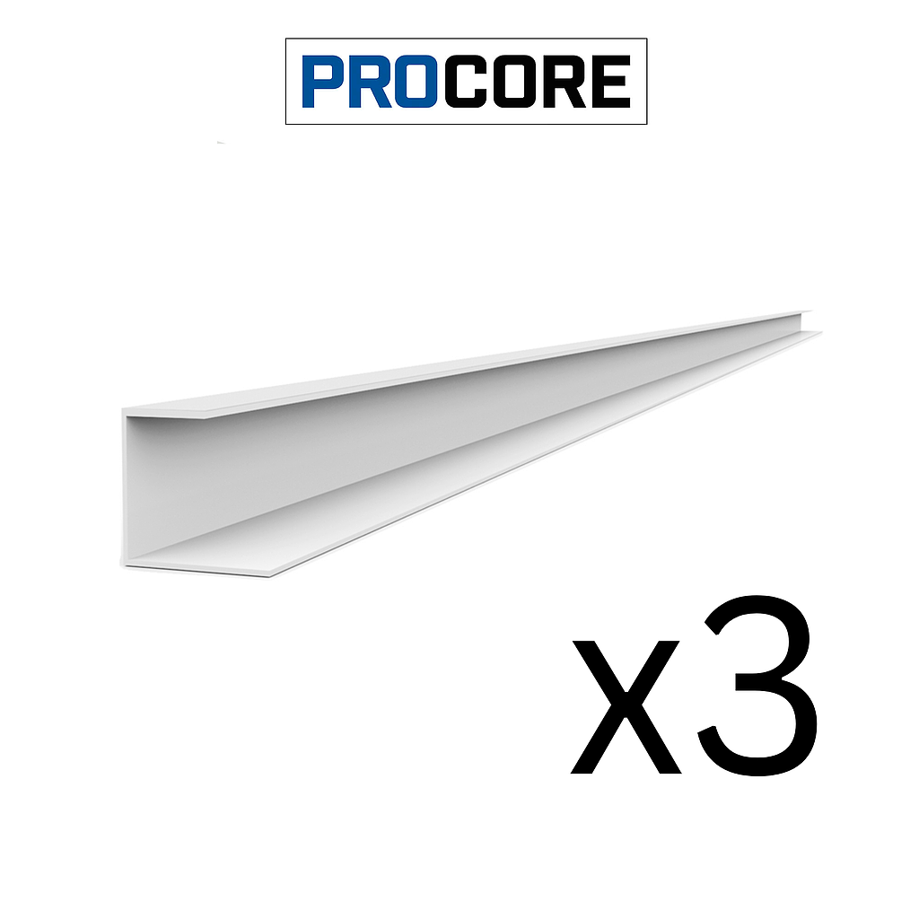 28243K PROCORE J Trim White - 8' 3 PK