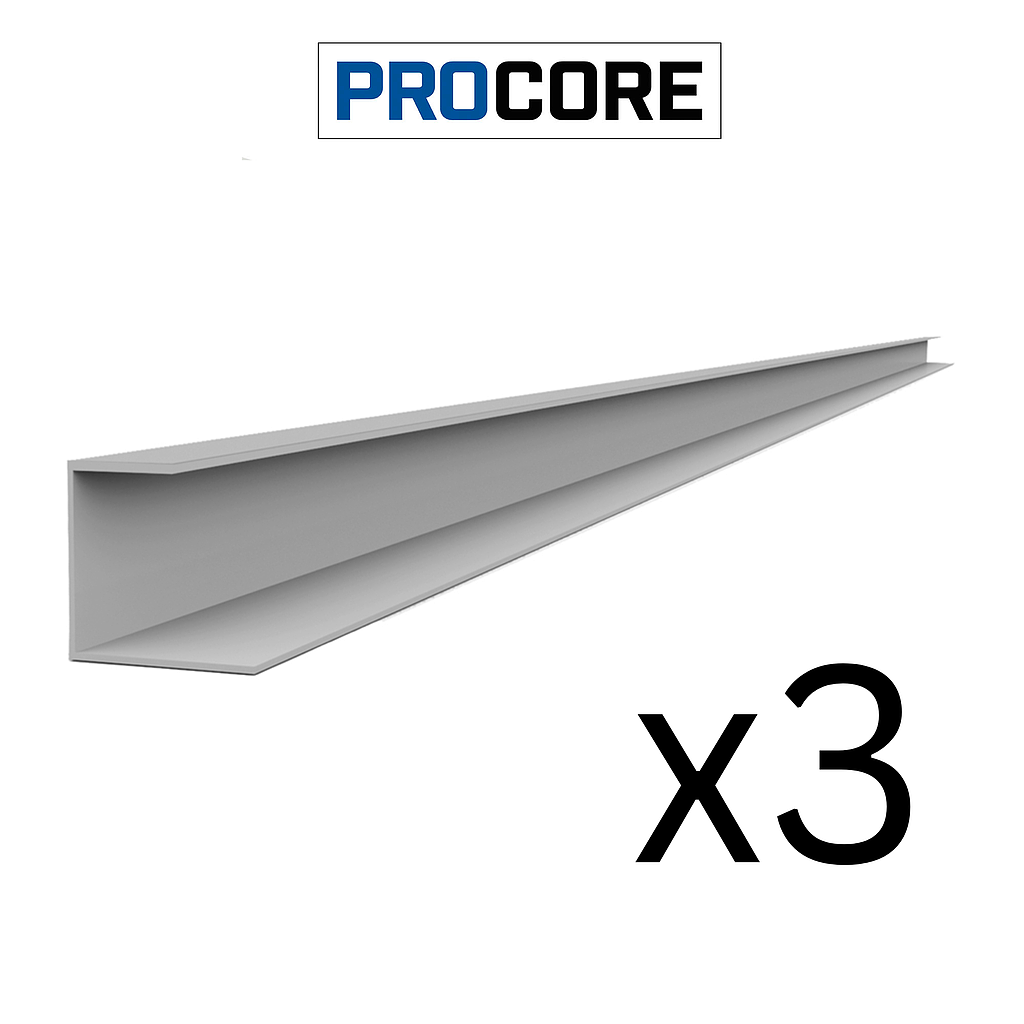 28943K PROCORE J Trim Gray - 8' 3 PK