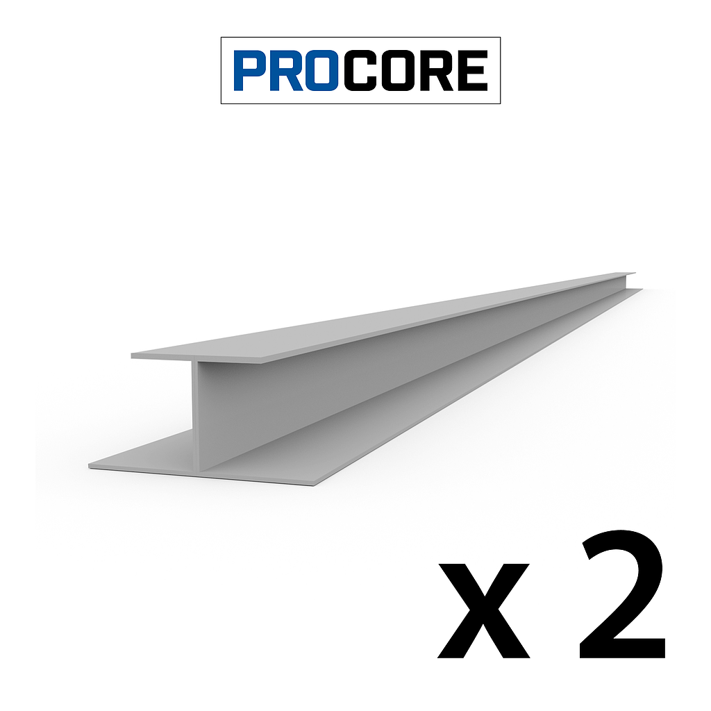 28932K PROCORE H Trim Gray - 8' 2 PK