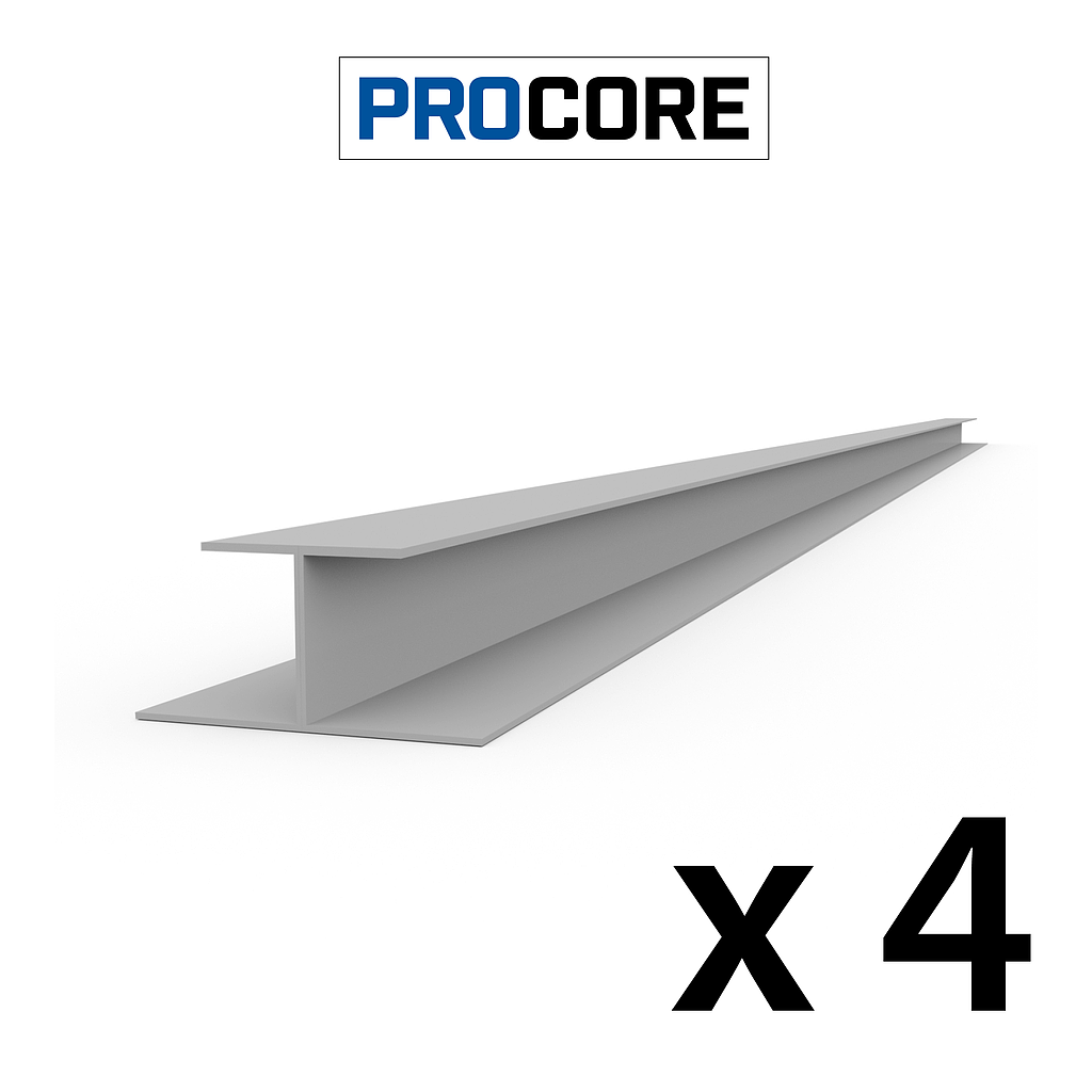 28934K PROCORE H Trim Gray - 8' 4 PK
