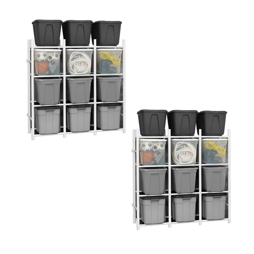 65023K Bin Warehouse Rack - 12 Totes Compact - 2 Pack