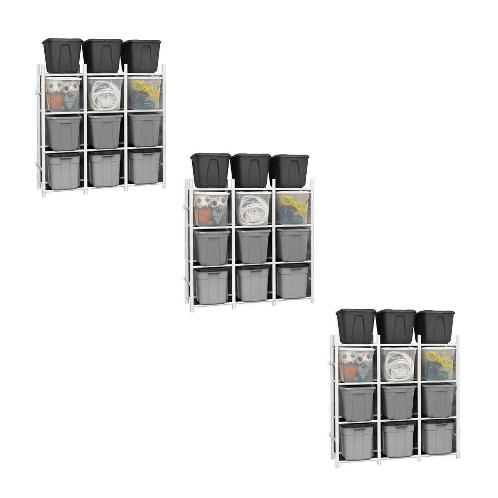 65033K Bin Warehouse Rack - 12 Totes Compact - 3 Pack