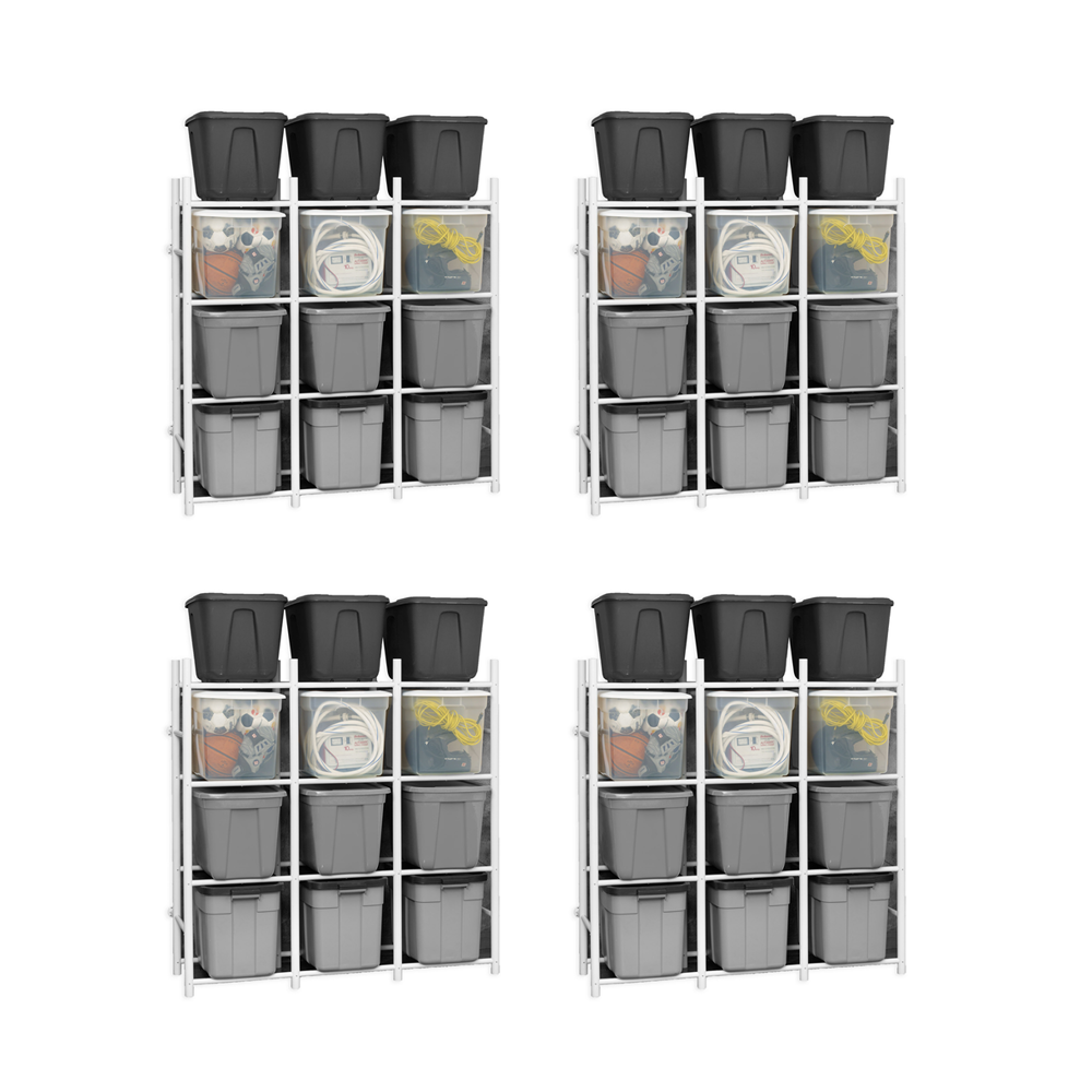 65043K Bin Warehouse Rack - 12 Totes Compact - 4 Pack