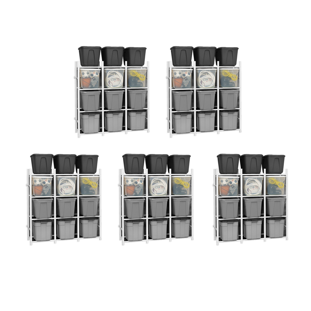 65053K Bin Warehouse Rack - 12 Totes Compact - 5 Pack