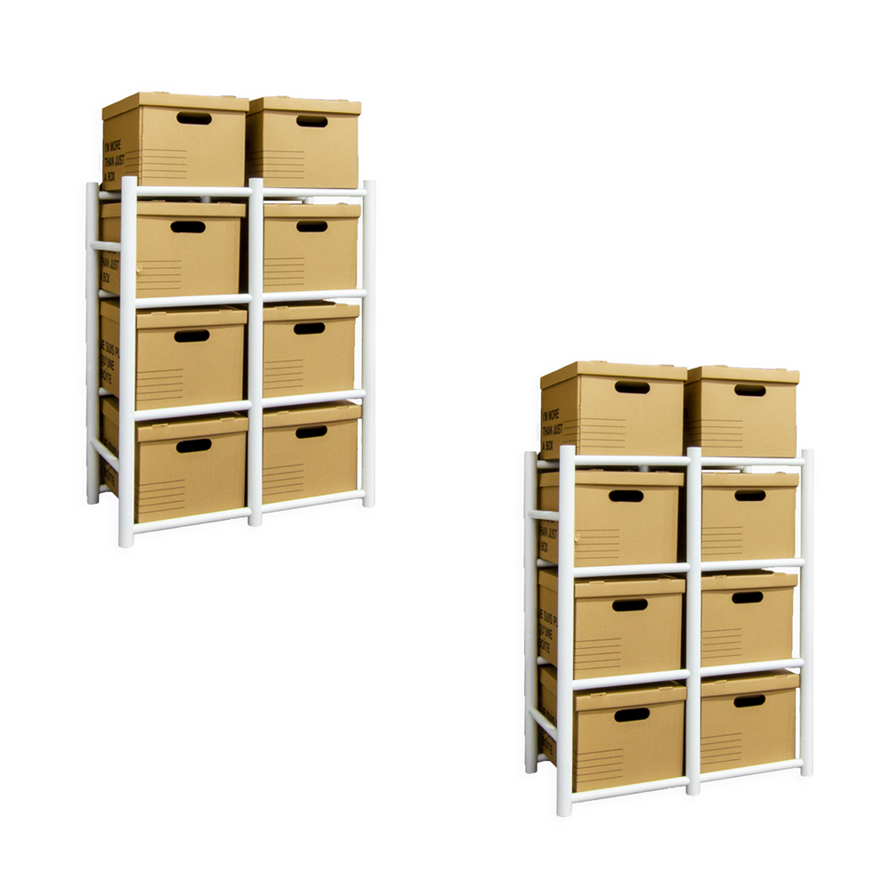 65024K Bin Warehouse Rack - 8 Filebox  2112 - 2 Pack