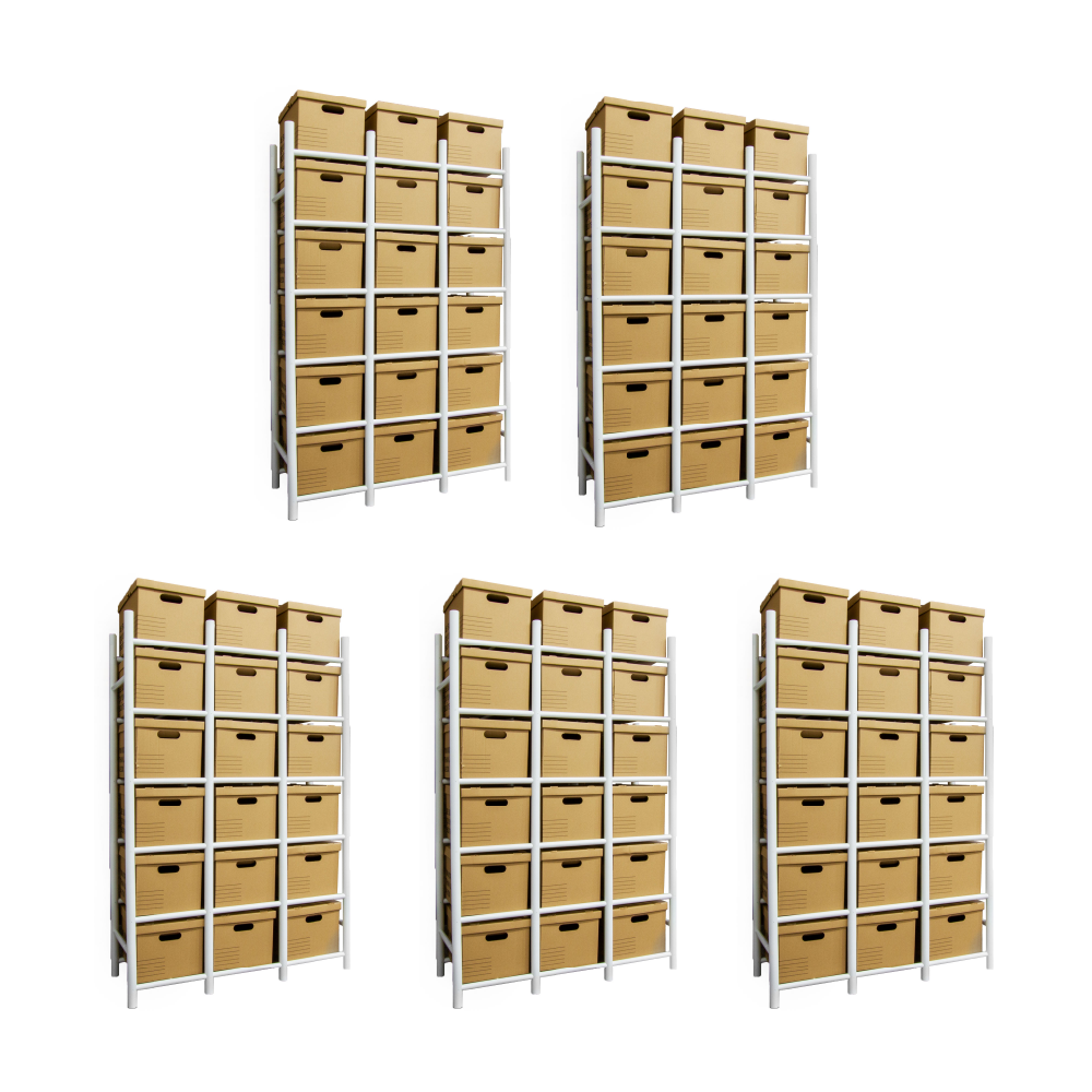65055K Bin Warehouse Rack - 18 Filebox - 5 Pack