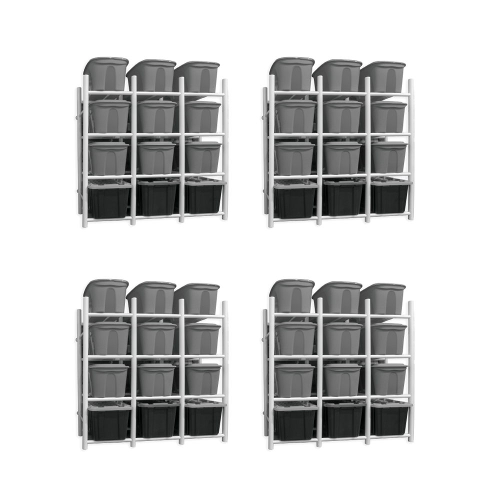 65042K Bin Warehouse Rack - 12 Totes - 4 Pack