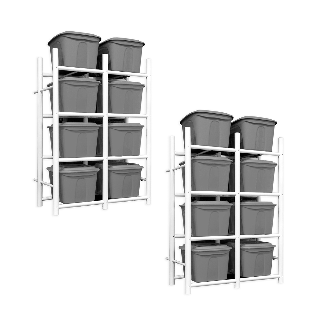65221K Bin Warehouse Rack - 8 Totes - 2 Pack