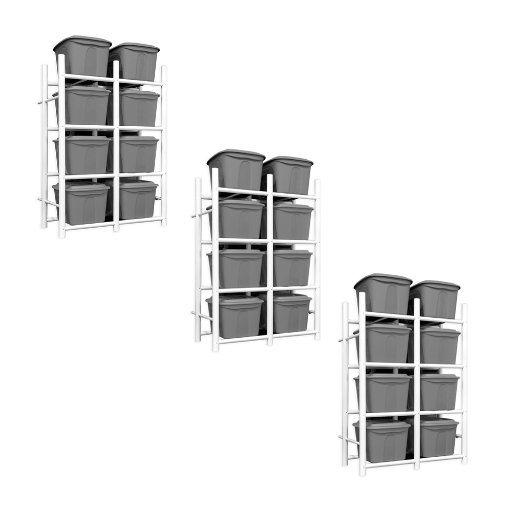 65321K Bin Warehouse Rack - 8 Totes - 3 Pack